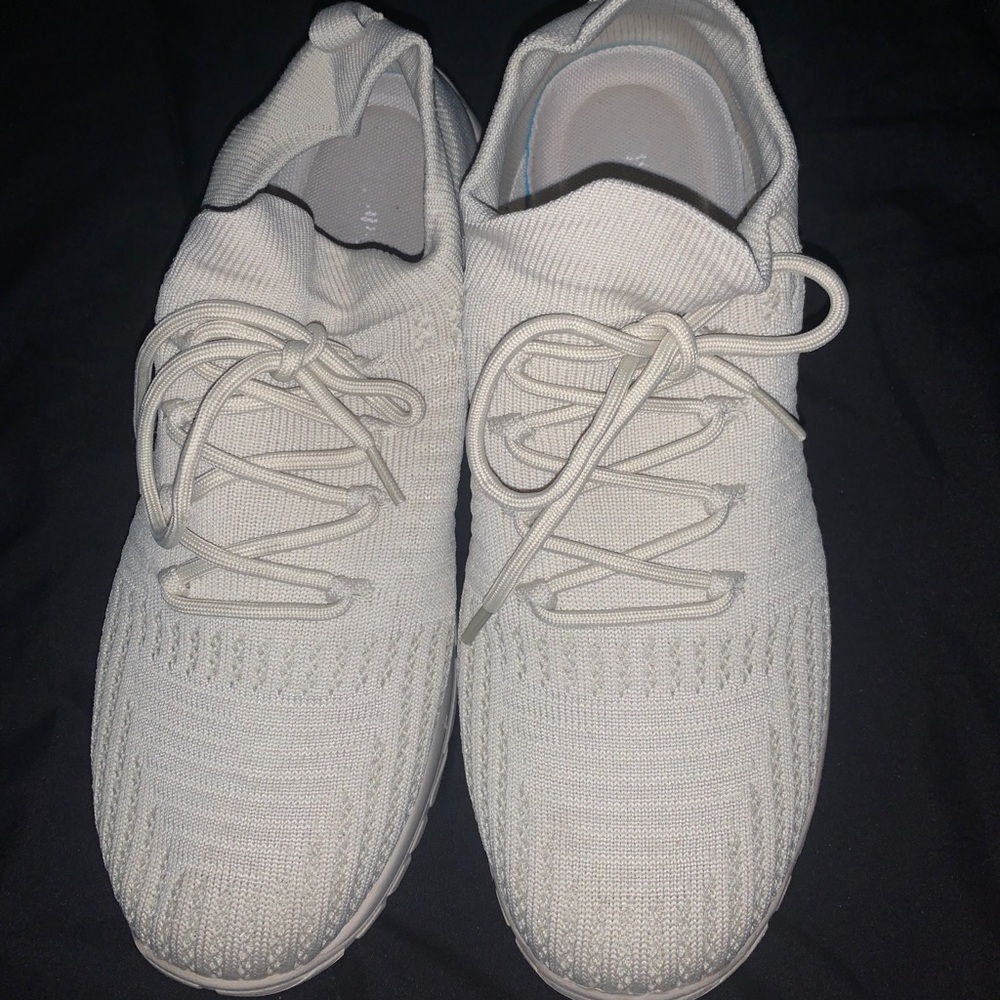 Tan sneakers worn once